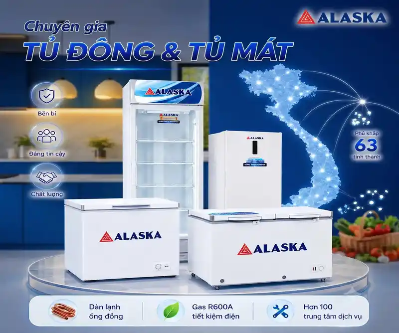 Xả kho Tủ đông Tủ mát Alaska Việt Nam 2026