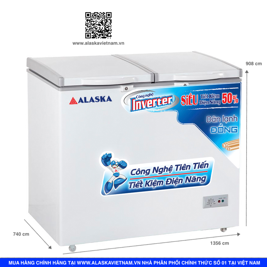 tủ đông alaska inverter