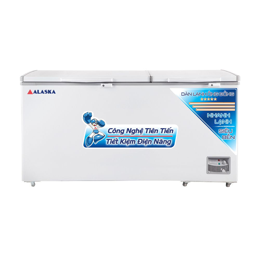 tủ đông alaska 890 lít dàn lạnh đồng thiết kế 1 2 cánh
