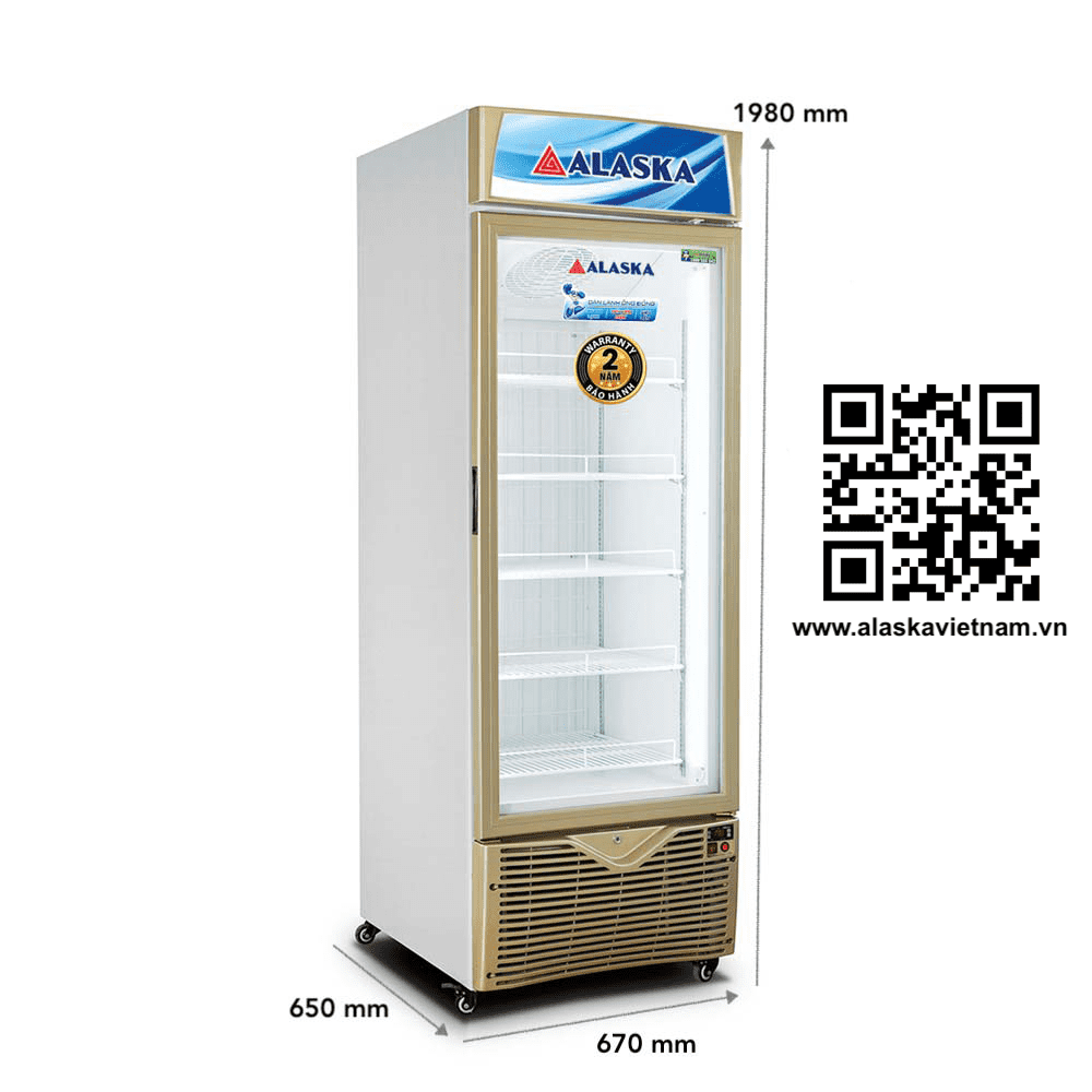 tủ đông đứng mặt kính FC 45G