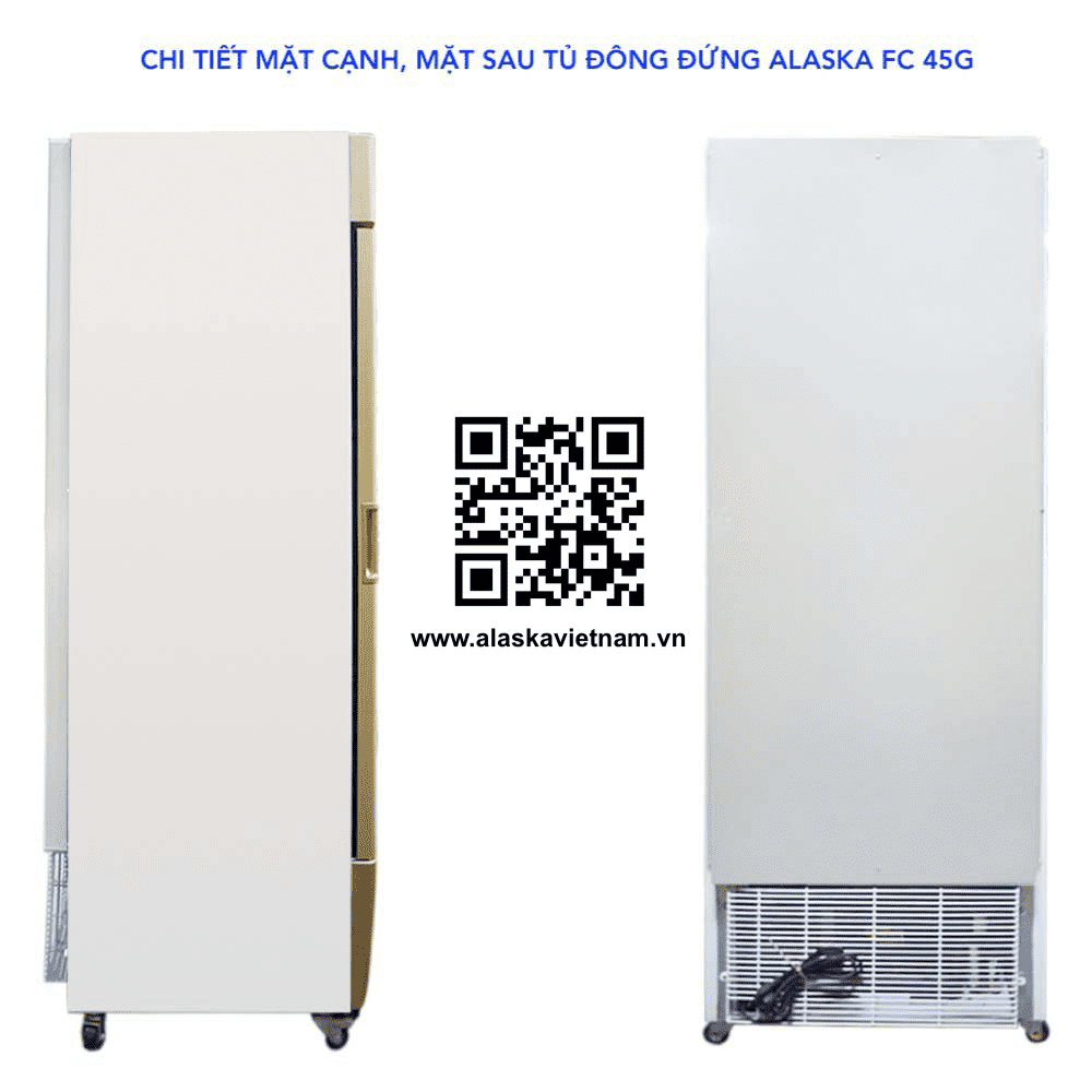chi tiết kích thước tủ đông alaska FC 45G