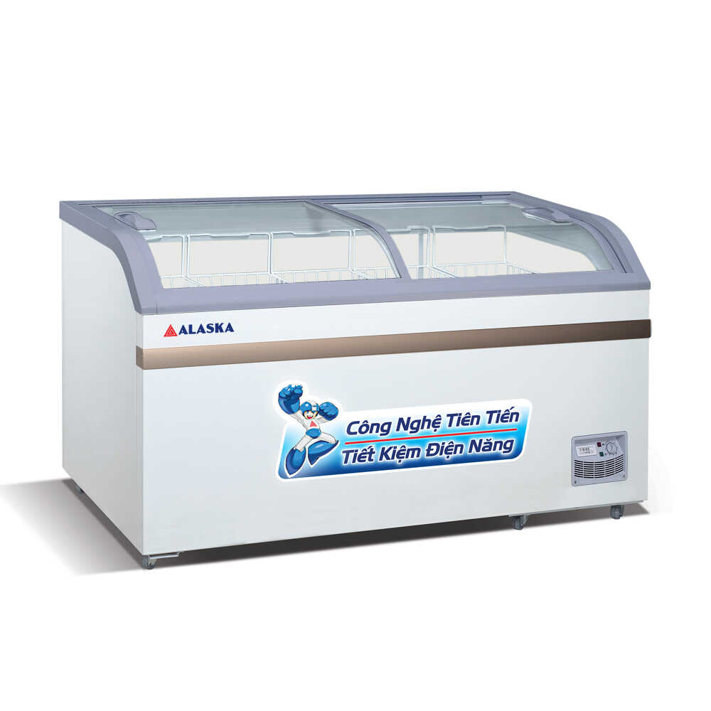 tủ đông alaska KC 395 tủ đông nắp kính cong
