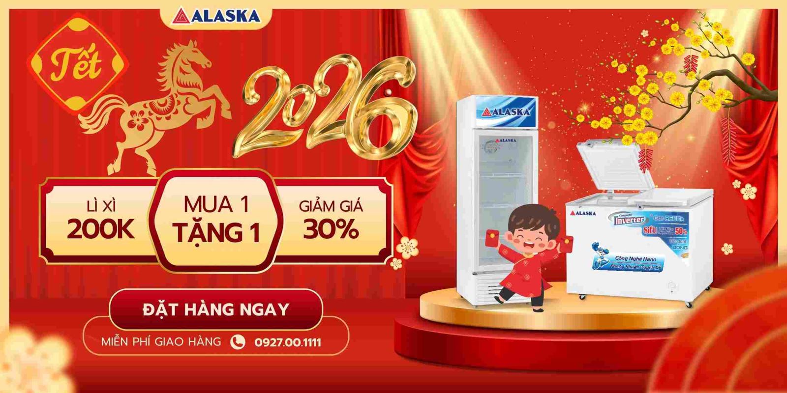 khuyến mại tủ đông alaska tết 2026 mua ngay